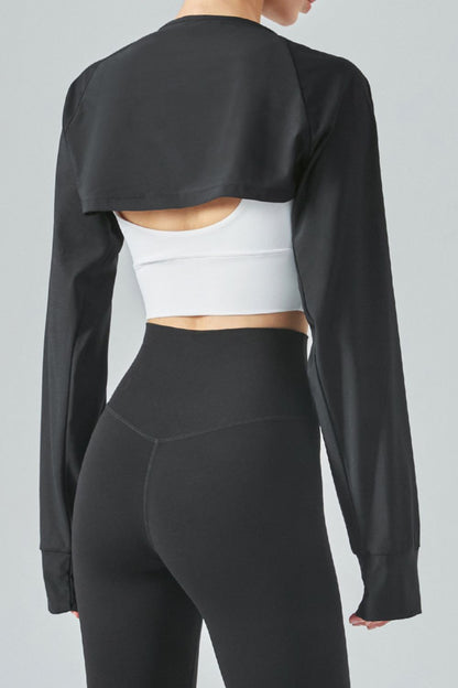 Tie Front Long Sleeve Sports Bolero by BlakWardrob