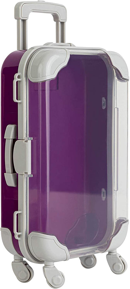 Purple Plastic Suitcase Candy Box 3 Pack  7.5"x5"x2.5" by Hammont