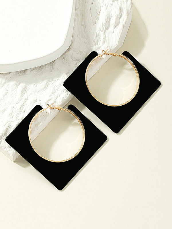 Normcore Geometric Hollow Drop Earrings by migunica