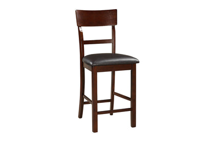 Set of 2 Chairs Dining Room Furniture Dark Brown Cushioned Solid wood Counter Height Chairs