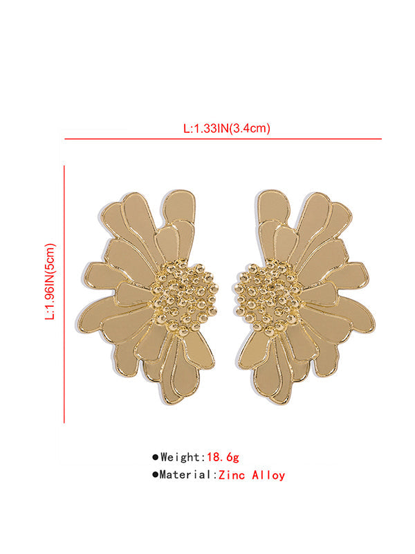 Vintage Alloy Flower Earrings by migunica