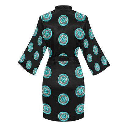 Turquoise Concho Women's Lounge Kimono Robe by Baha Ranch Western Wear