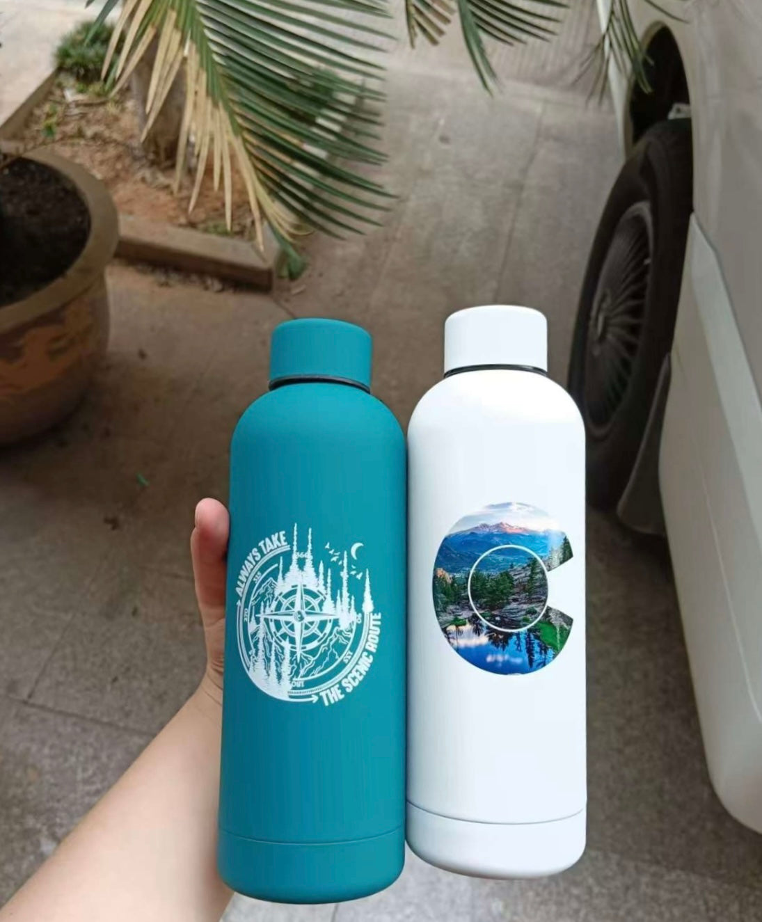 Double Walled Colorado Rocky Mountain Stainless Steel Water Bottle by Colorado Threads Clothing