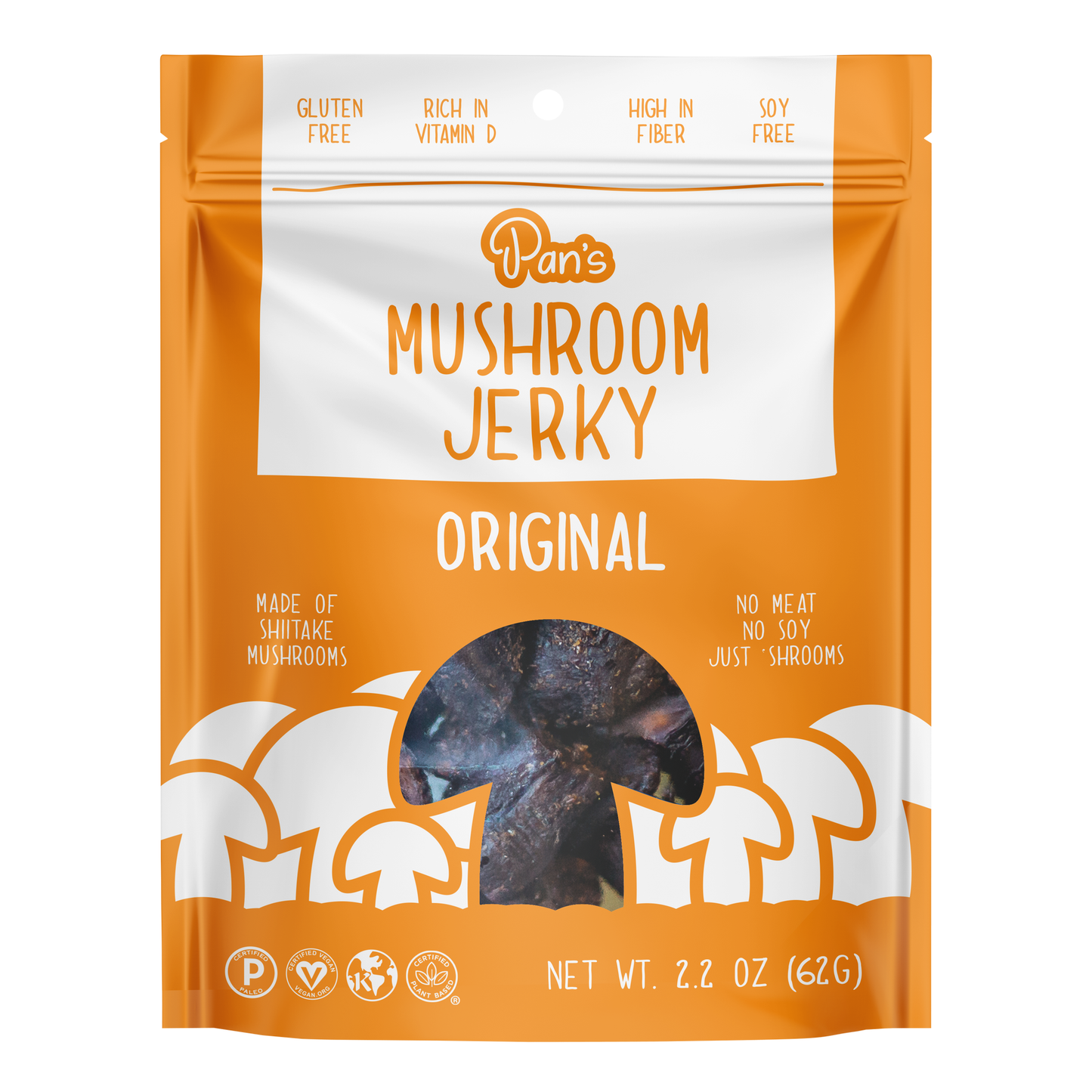 Pan's - 'Original' Mushroom Jerky (2.2OZ) by The Epicurean Trader