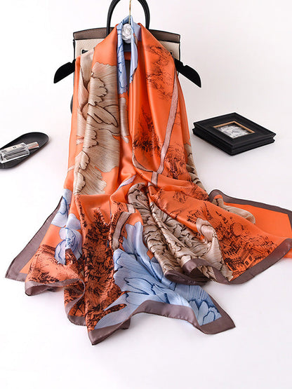 Vacation Floral Printed Shawl&Scarf by migunica