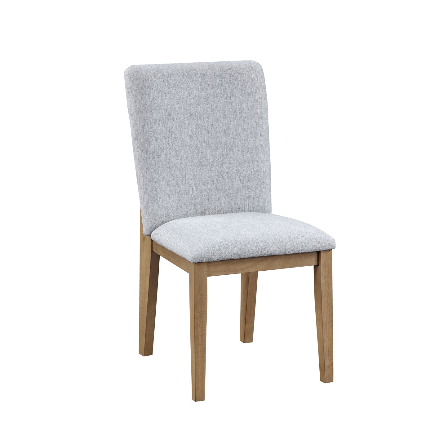 Delphine Set of 2 Gray Linen Fabric Dining Chair