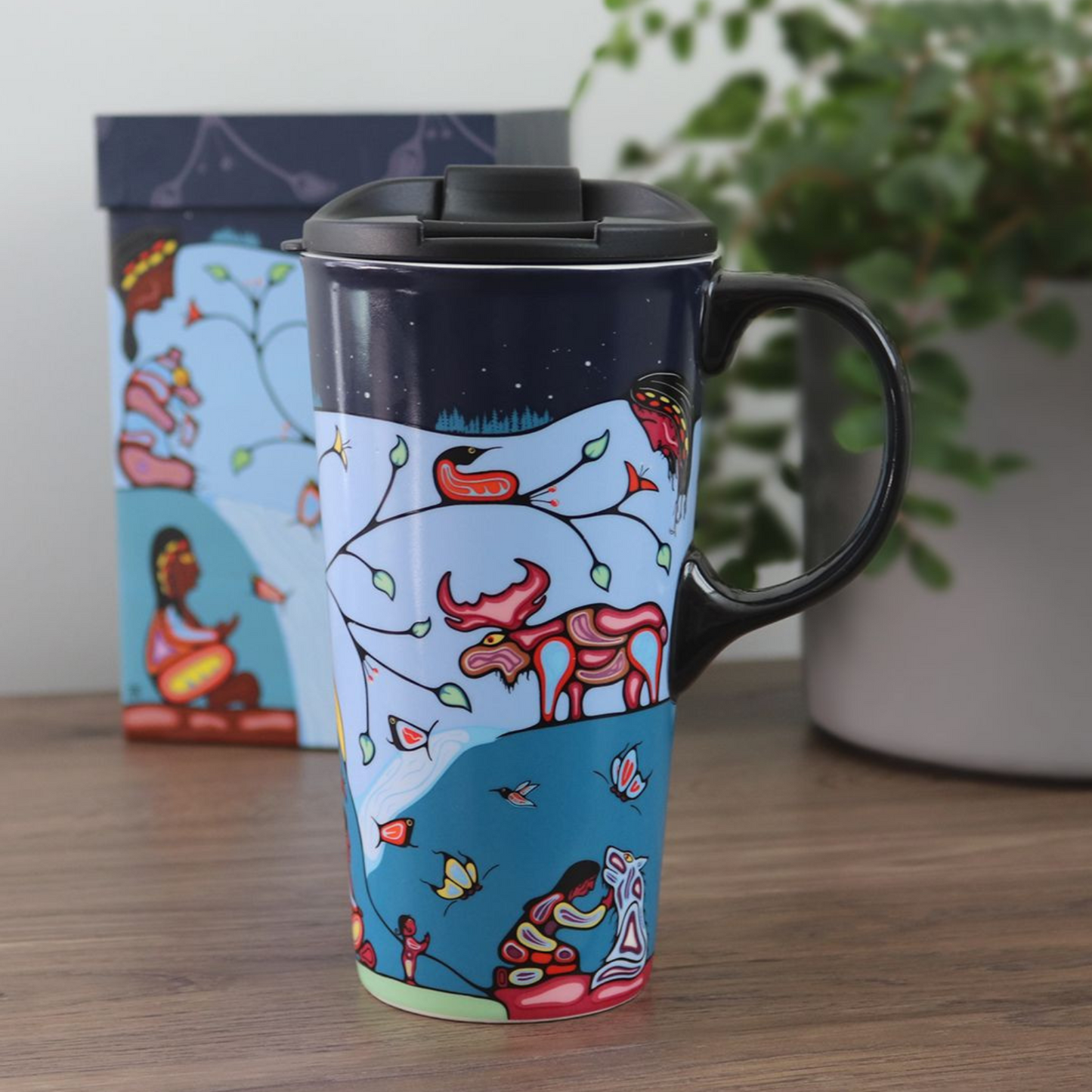 Travel Mug w/ Contemporary Indigenous Design by Made By Humans