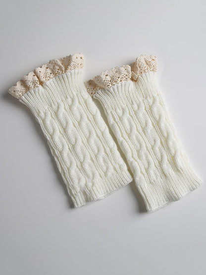 Original Creation Keep Warm Hollow Jacquard Leg Warmers Accessories by migunica