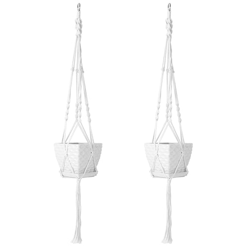 2Pcs Plant Hanger Flowerpot Net Bag 40in Cotton Rope Plant Hangers 4Legs Plant Hanger Fit For Round Or Square Plant Pot 4-11in by VYSN