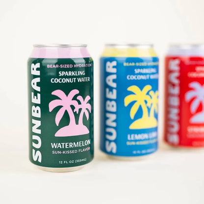 Sunbear Sparkling Coconut Water Watermelon Cans - 12 Cans by Farm2Me