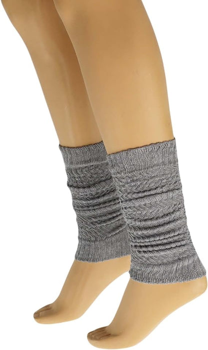 1 Pair - Cotton Leg Warmers Boot Socks Retro Style Knitted Retro Baggy Leg Warmer by Mars Outlet Store LLC