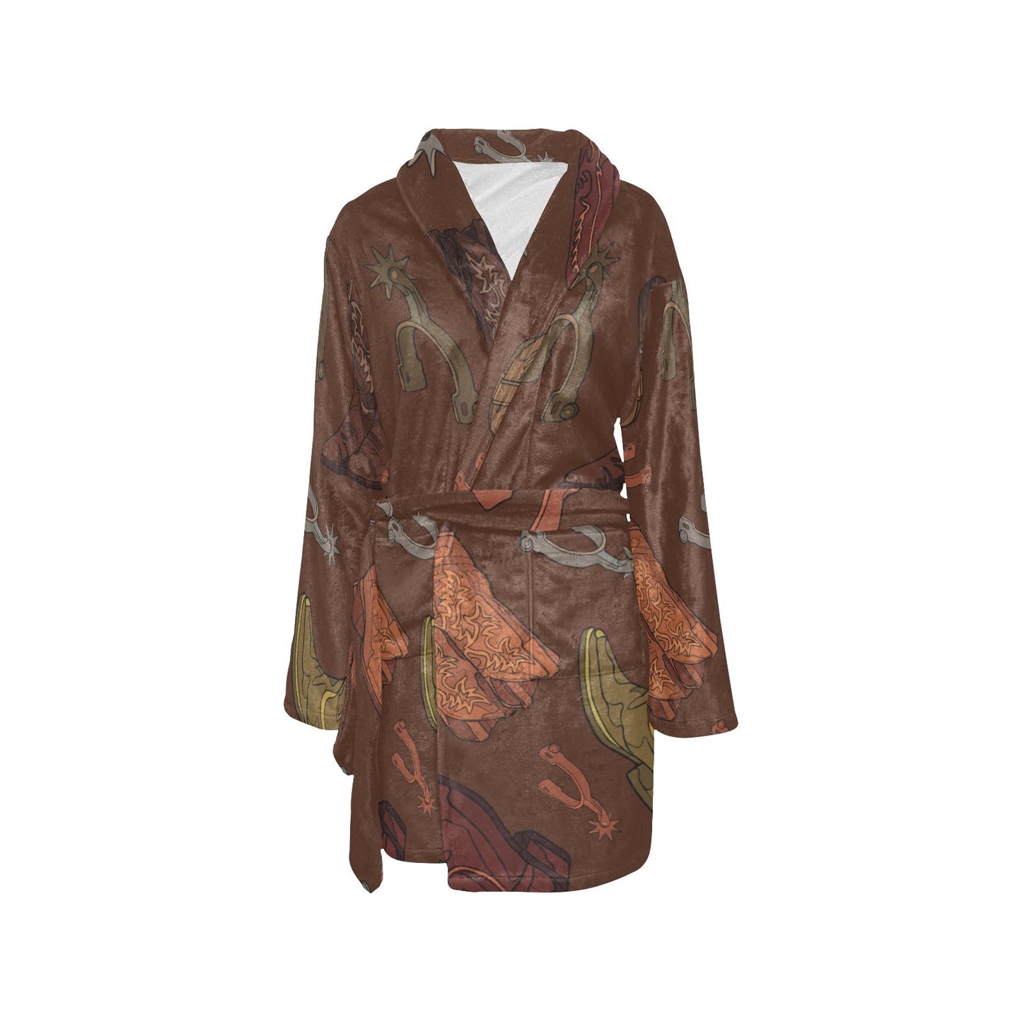 Boots and Spurs Women's Western Bath Robe by Baha Ranch Western Wear