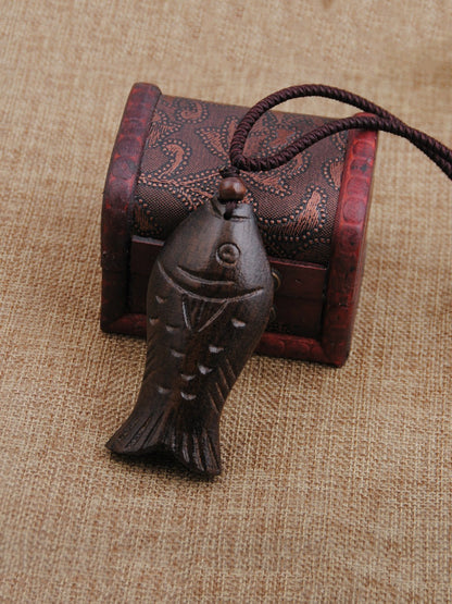 Natural National Wood Fish Necklace by migunica