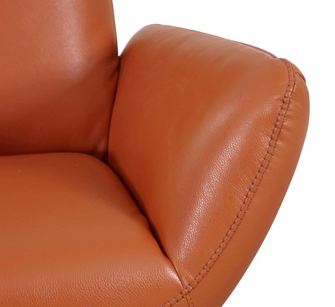 Modern Genuine Italian Leather Lounge Chair by Blak Hom