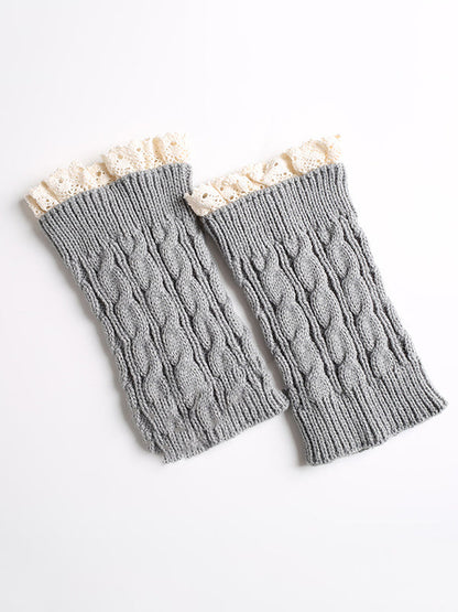 Original Creation Keep Warm Hollow Jacquard Leg Warmers Accessories by migunica