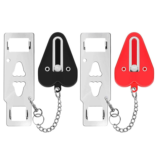 2Pcs Portable Travel Door Lock Home Hotel Apartment Security Lock Anti Theft Security Tool Door Safety Latch Lock - Multi by VYSN