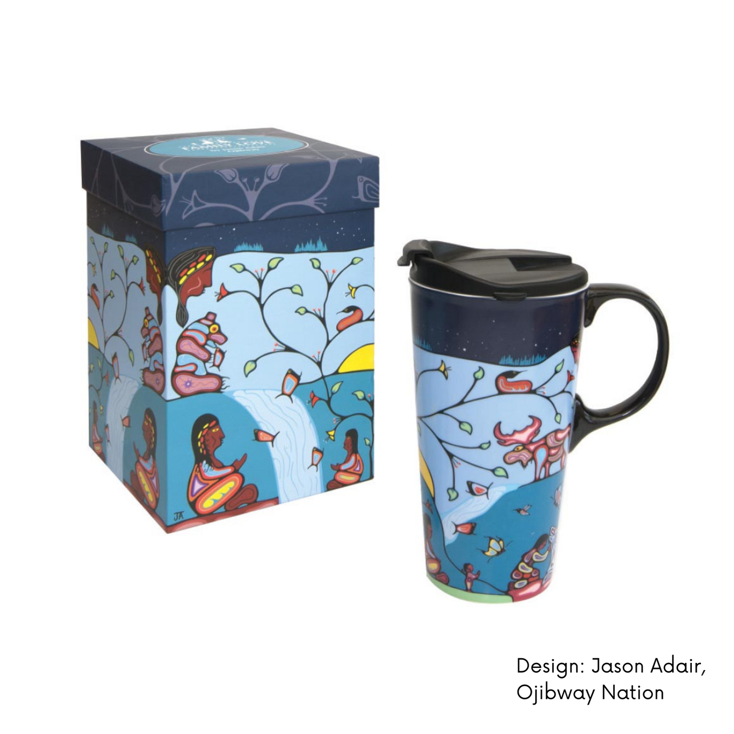 Travel Mug w/ Contemporary Indigenous Design by Made By Humans