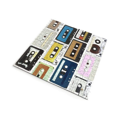 Wooden Puzzle: Mix Tapes in Pouch by Karma Kiss