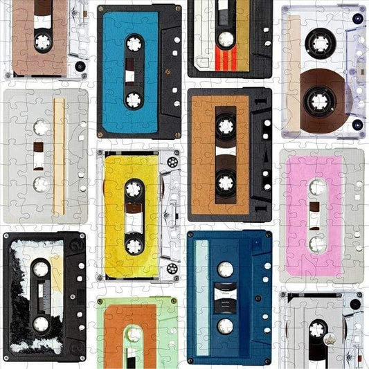 Wooden Puzzle: Mix Tapes in Pouch by Karma Kiss