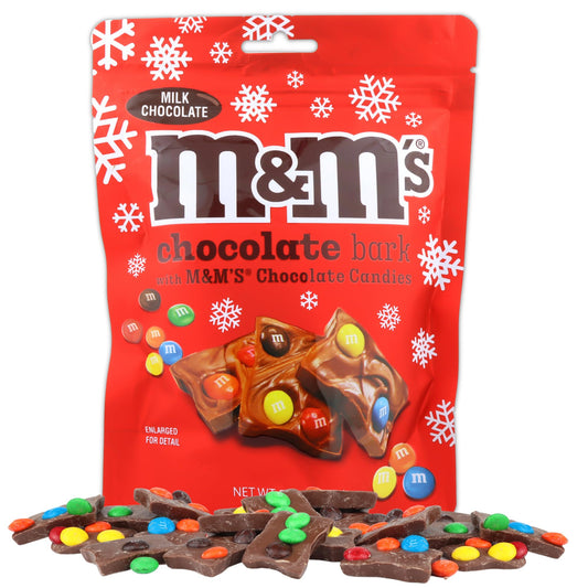 Milk Chocolate Bark with Candy Bits Festive Holiday Candies Stocking Stuffer Treats Resealable Bag 5 Ounces MM by Steals