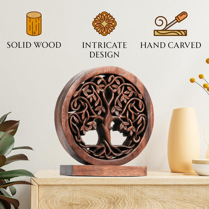 Travilah Tree of Life Wooden Sculpture - Medium by Decozen