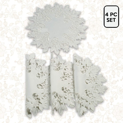 White Table Placemats - Darvin Collection by Decozen