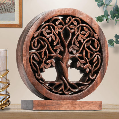 Travilah Tree of Life Wooden Sculpture - Medium by Decozen