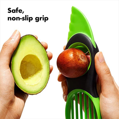 3-in-1 Avocado Slicer - Green #ns23 _mkpt by Js House