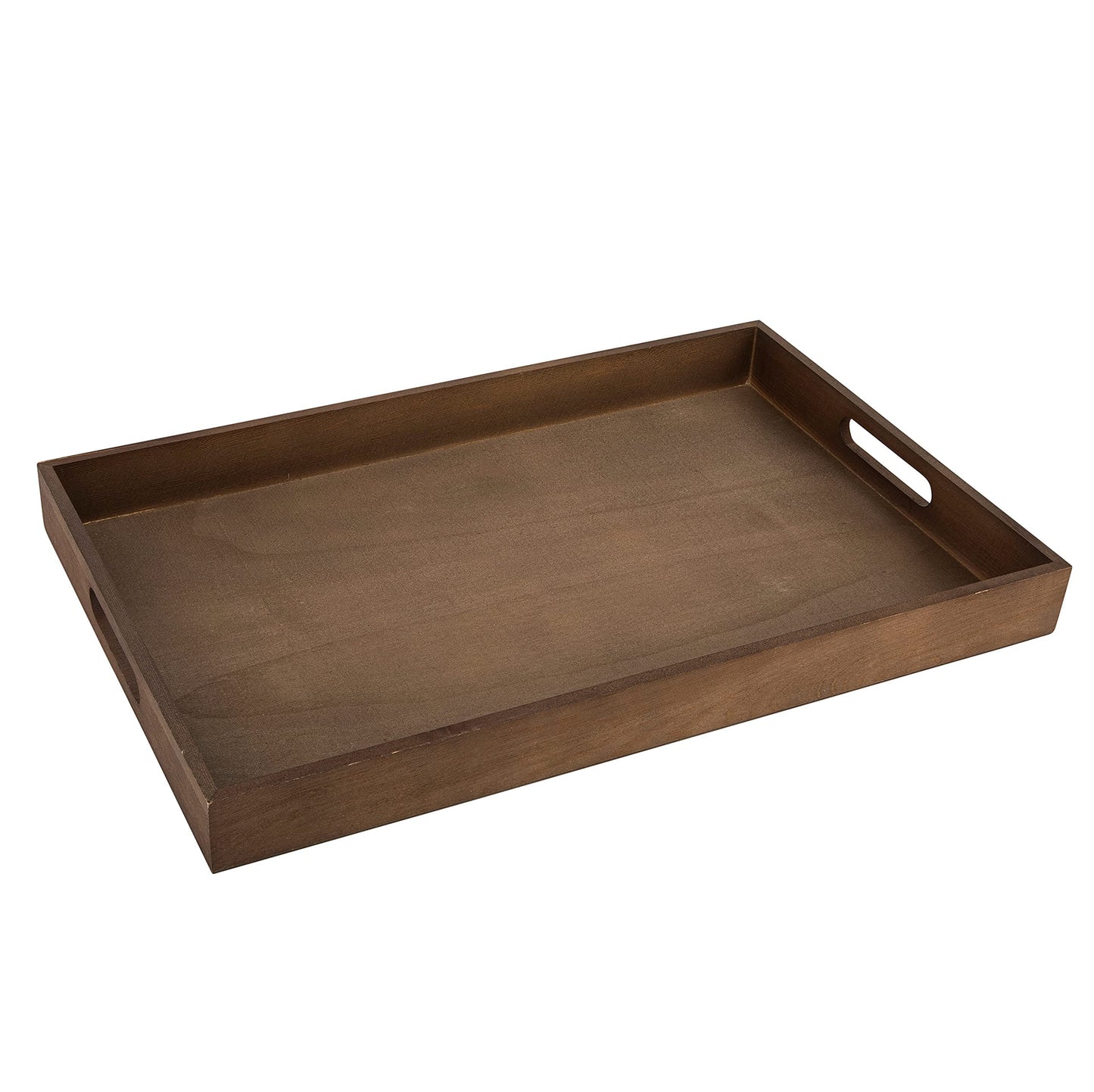 Wooden Rustic Nested Tray 5 Pack Set Of Rectangular Dark Brown by Hammont