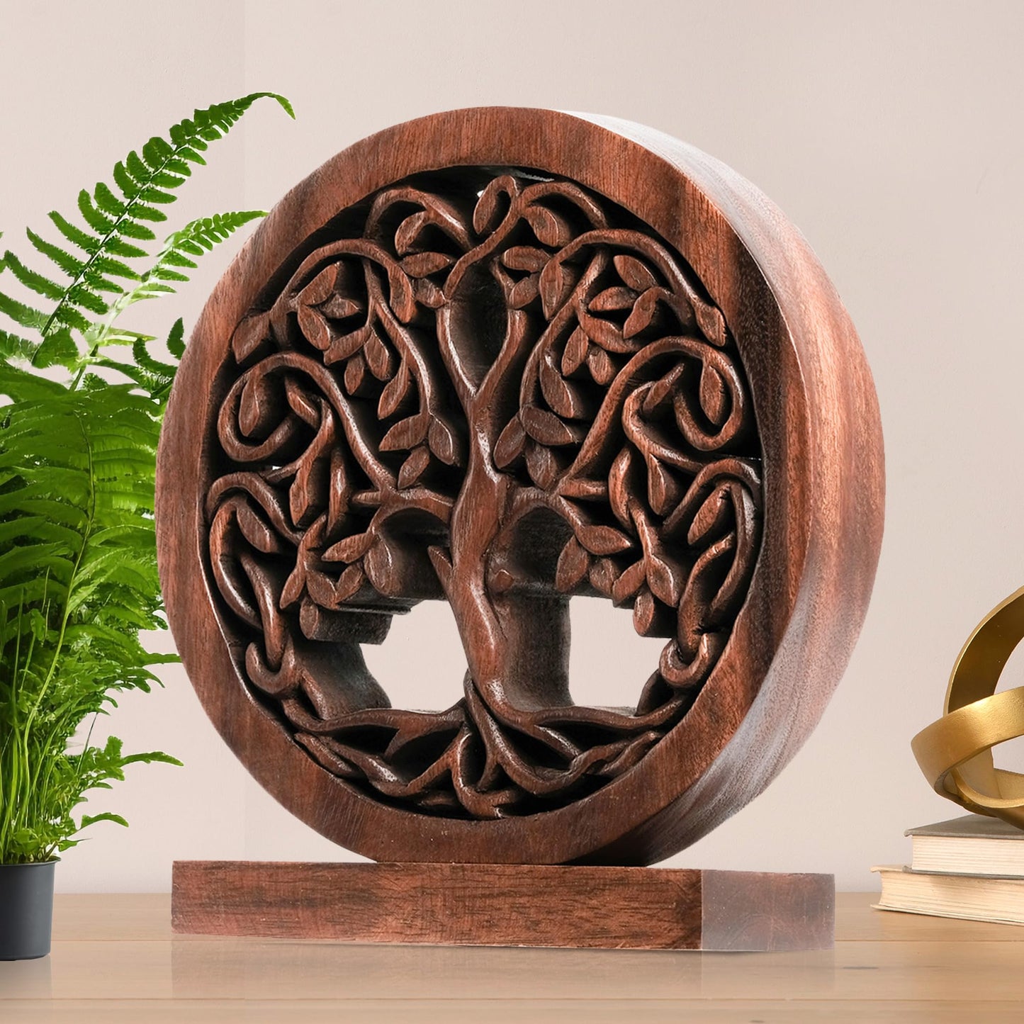 Travilah Tree of Life Wooden Sculpture - Medium by Decozen