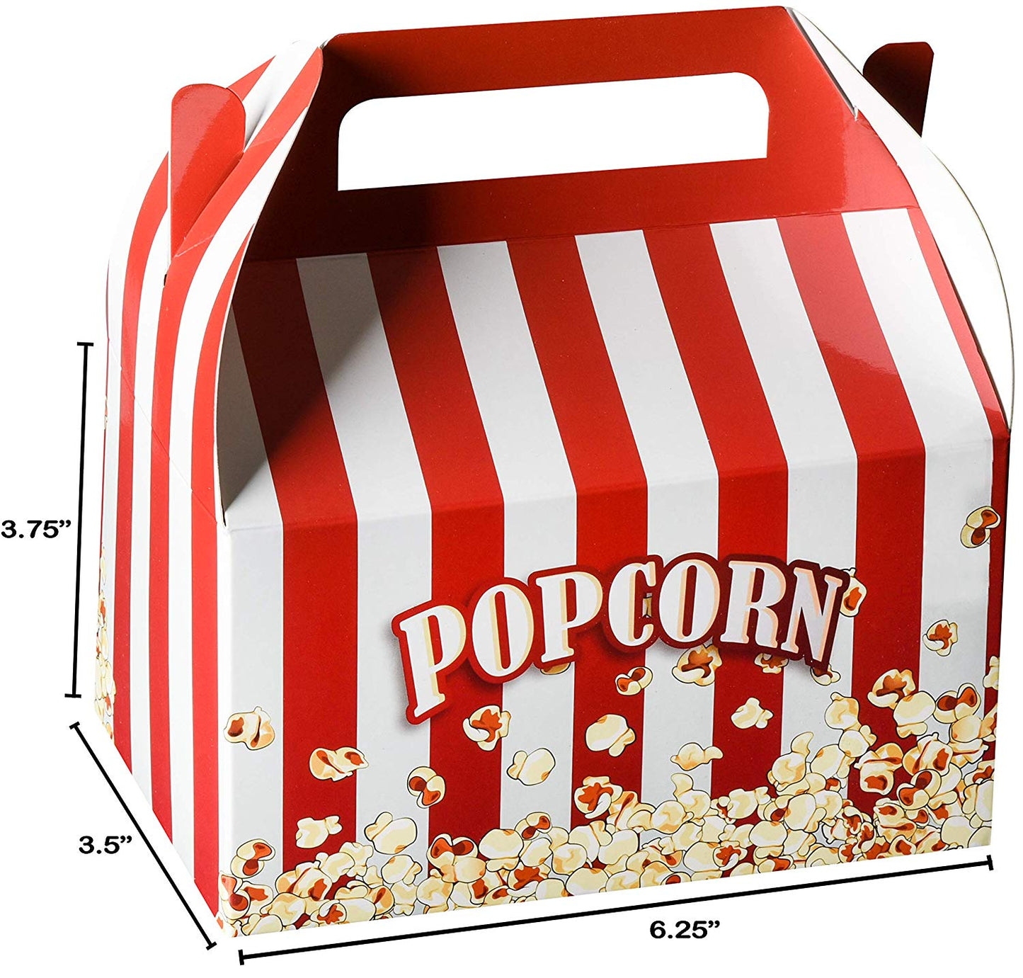 Popcorn Paper Treat Boxes 20 Pack S 6.25" X 3.75" X 3.5" by Hammont