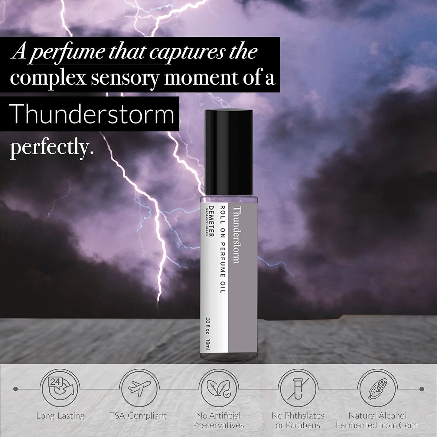 Thunderstorm Perfume Oil Roll on by Demeter Fragrance Library