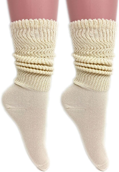 Women's Cotton Lightweight Slouch Socks, Extra Thin, 2 Pairs, Size 9-11 by Mars Outlet Store LLC