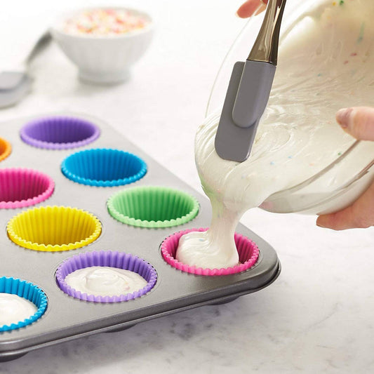 12 Reusable Silicone Baking Cups by Threaded Pear