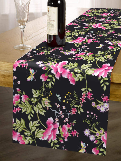 Printed Table Runner - Saku Black by Decozen