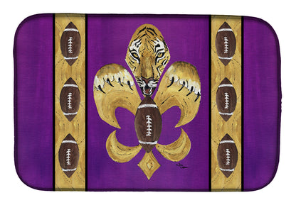 Tiger Football Fleur de lis Dish Drying Mat 8205DDM by Caroline's Treasures