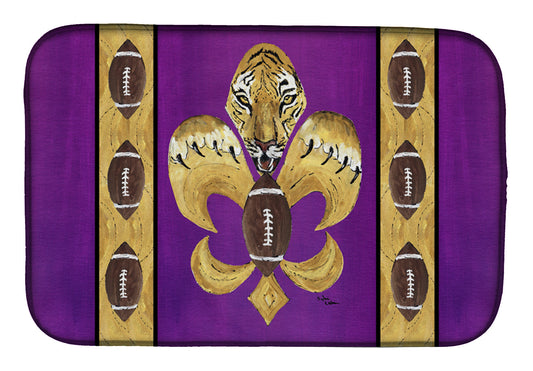 Tiger Football Fleur de lis Dish Drying Mat 8205DDM by Caroline's Treasures