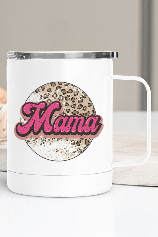 Pink Mama Leopard Circle Mug