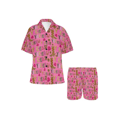 Pink Yeehaw Women's Western Pajama Set by Baha Ranch Western Wear