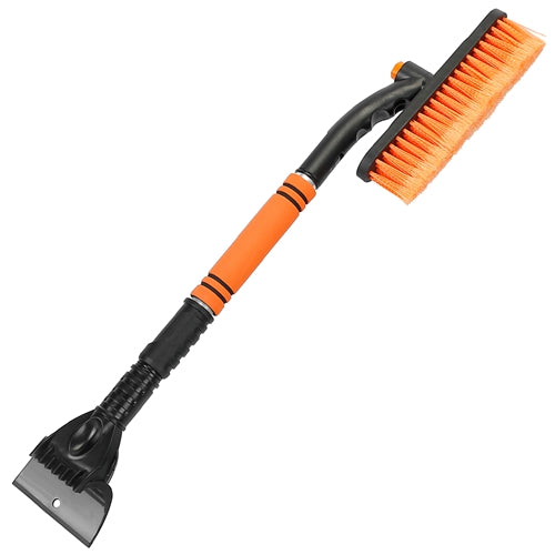 3 In 1 Windshield Ice Scraper Extendable Car Snow Removal Tool Telescoping Car Broom Snow Shovel Automobile Frost Removal - Orange by VYSN