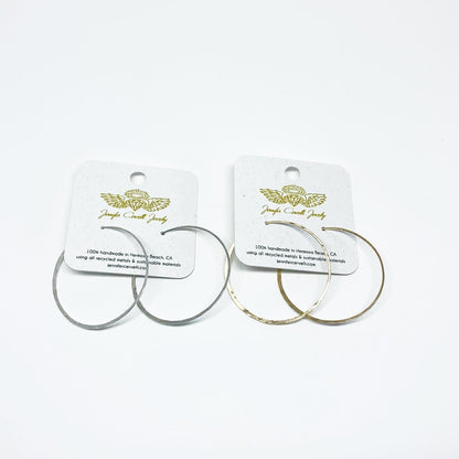 Crescent Moon Hoop Earrings by Jennifer Cervelli Jewelry