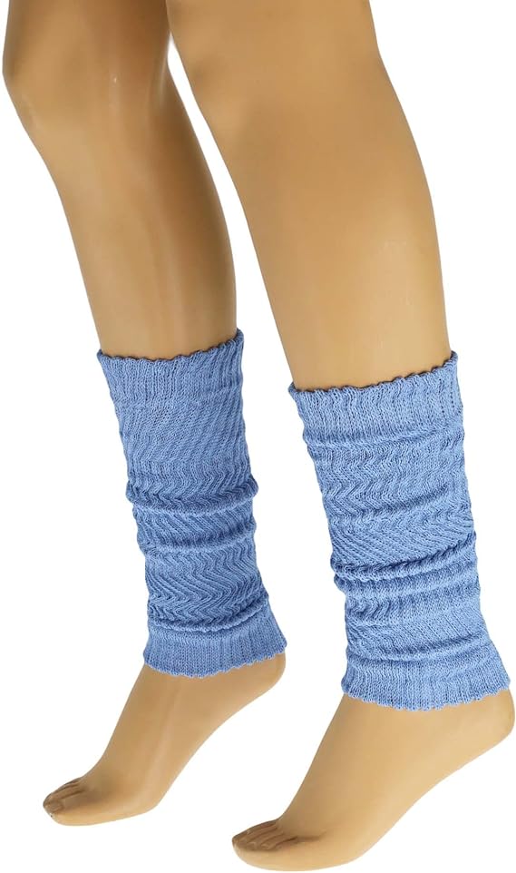 1 Pair - Cotton Leg Warmers Boot Socks Retro Style Knitted Retro Baggy Leg Warmer by Mars Outlet Store LLC