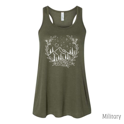 Mountain Scene Tank Top by 208 Tees