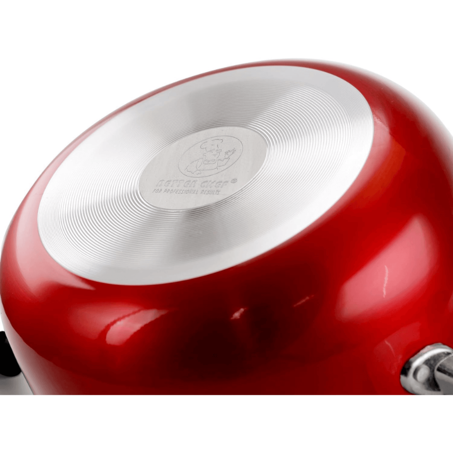 Better Chef 6-Quart Metallic Red Aluminum Dutch Oven with Glass Lid by Jupiter Gear Home