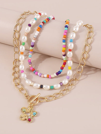 Multi-Colored Dainty Necklace Necklaces Accessories by migunica