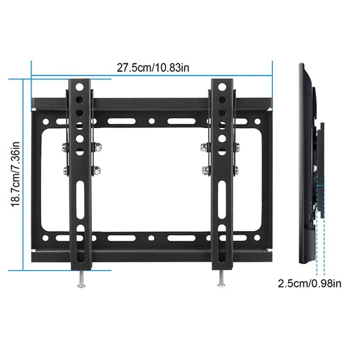 TV Wall Mount Bracket Tilt for 13"-42" LED/LCD/PLASMA Flat TV VESA 200x200mm - Black by VYSN