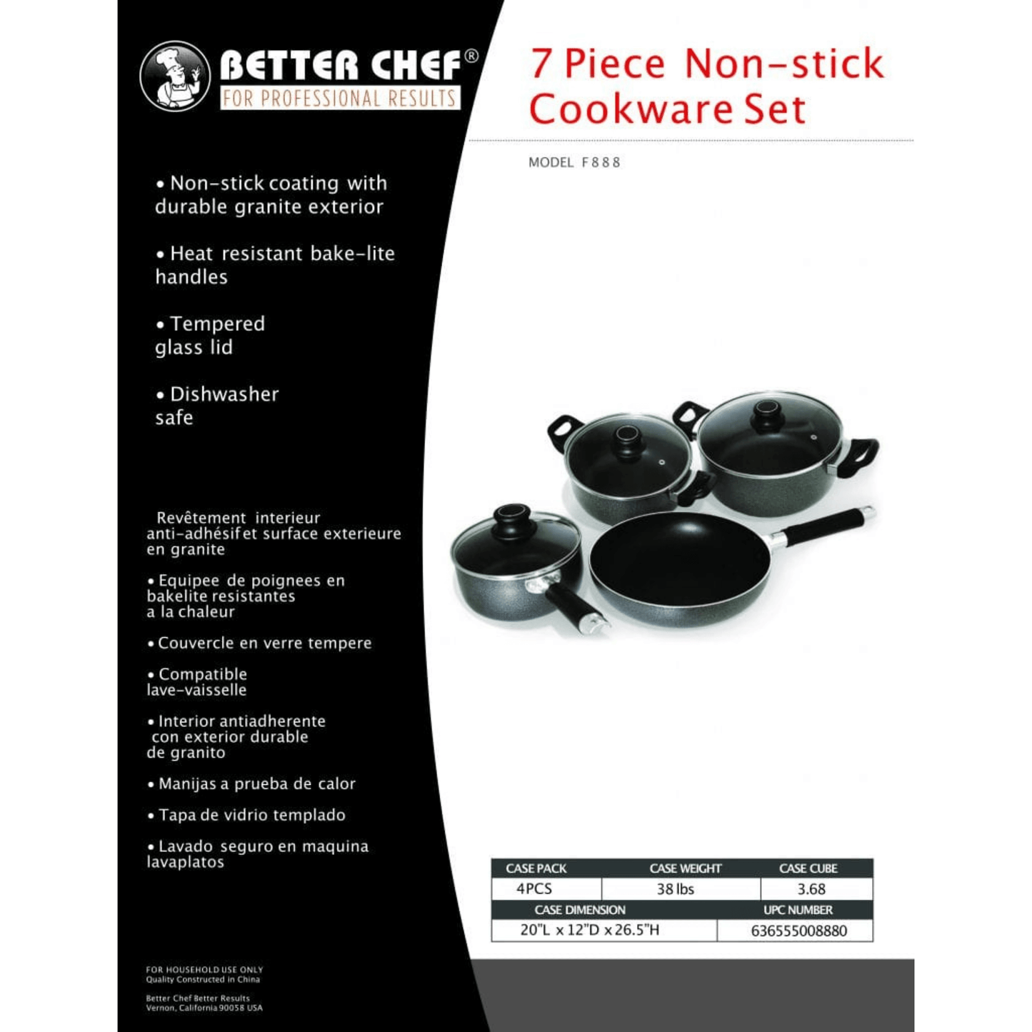 Better Chef 7-Piece Aluminum Non-Stick Cookware Set by Jupiter Gear Home