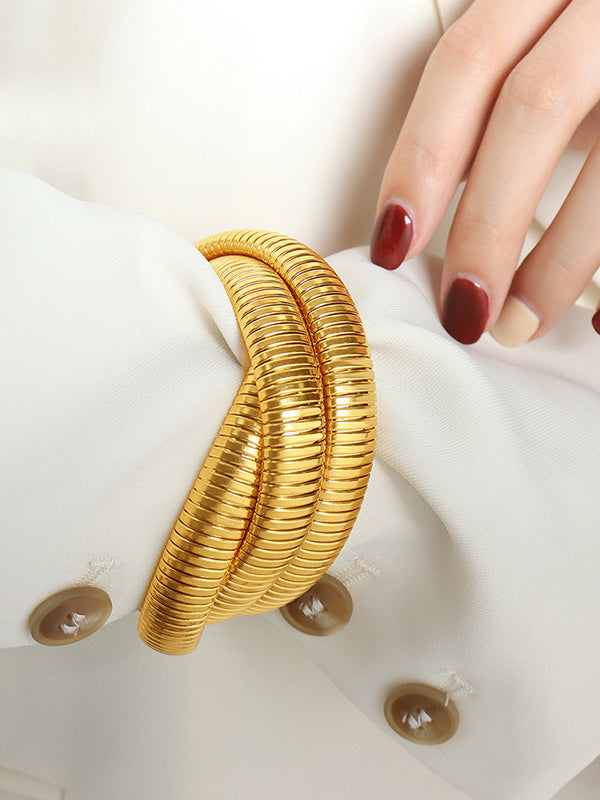 Pleated Solid Color Bracelet Accessories by migunica