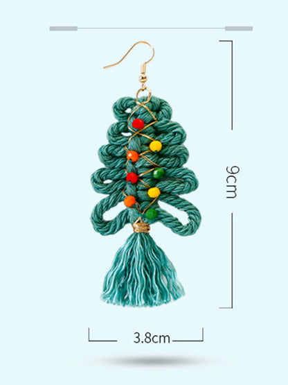 Tasseled Earrings Christmas Tree Accessories by migunica