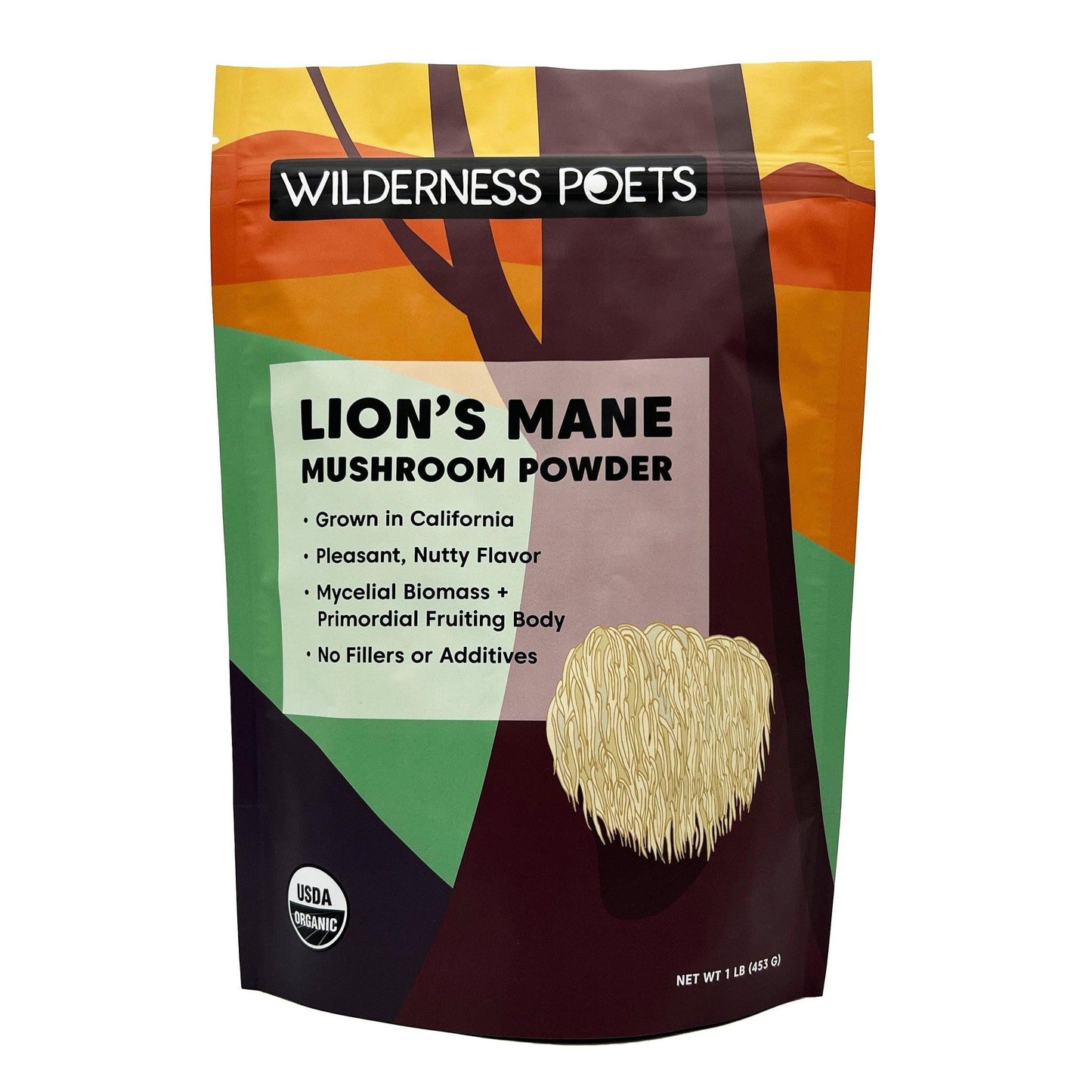 Wilderness Poets - Organic Lion's Mane Mushroom Powder (3.5OZ) by The Epicurean Trader